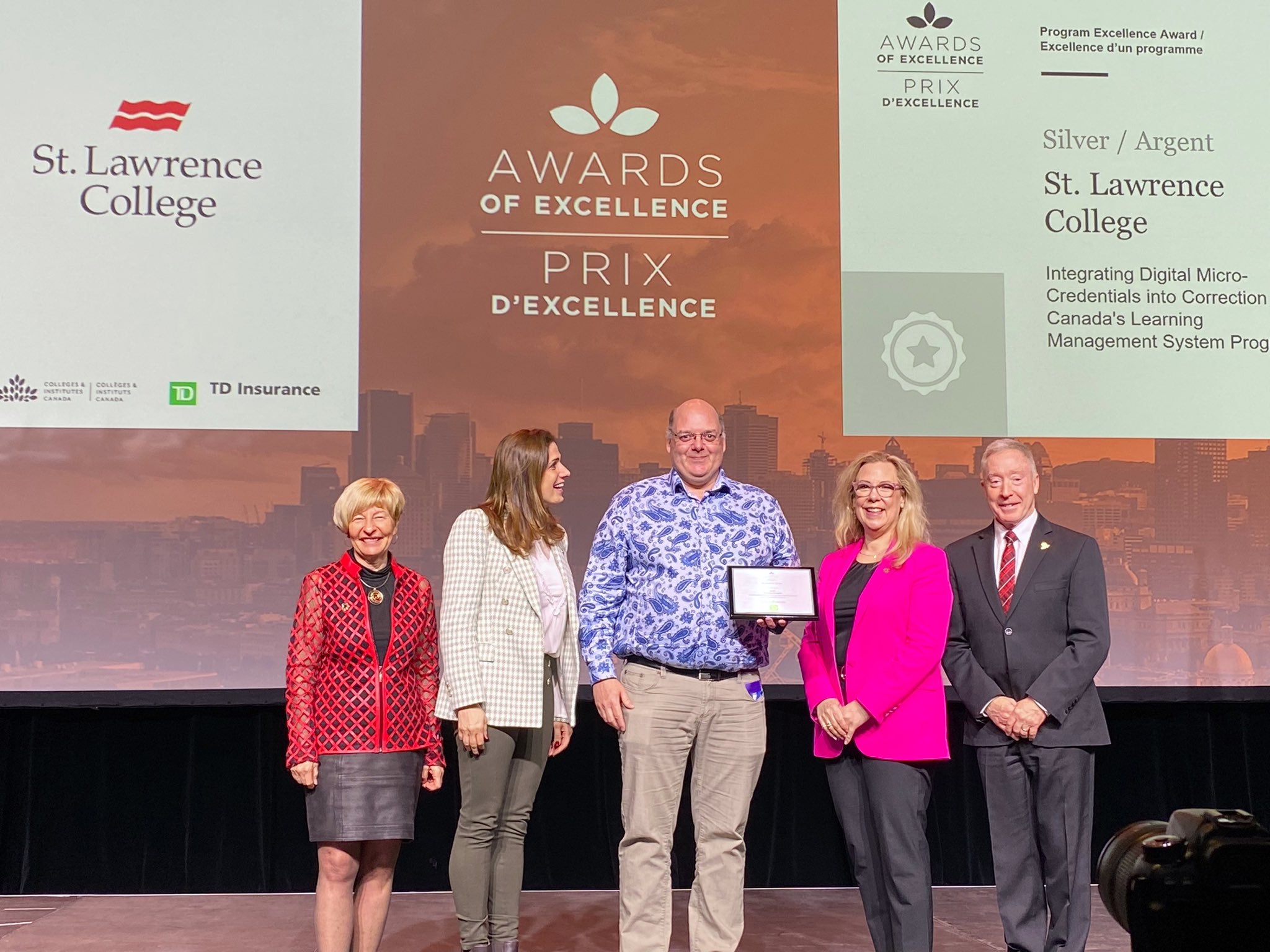 Silver Program Excellence Award Goes to St. Lawrence College St Lawrence